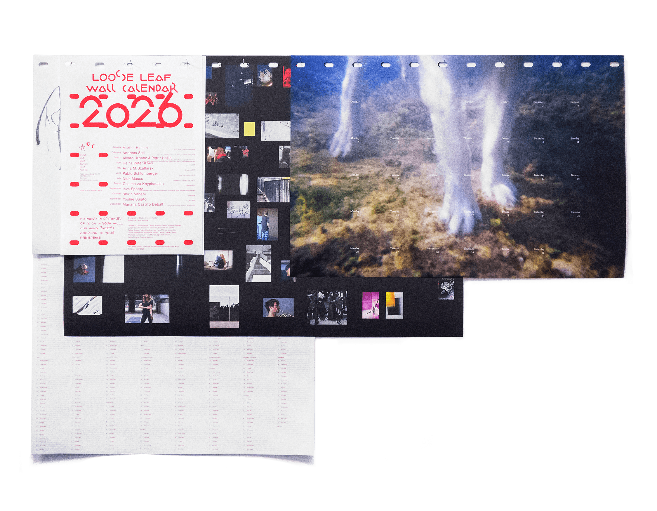Loose Leaf Wall Calendar 2026