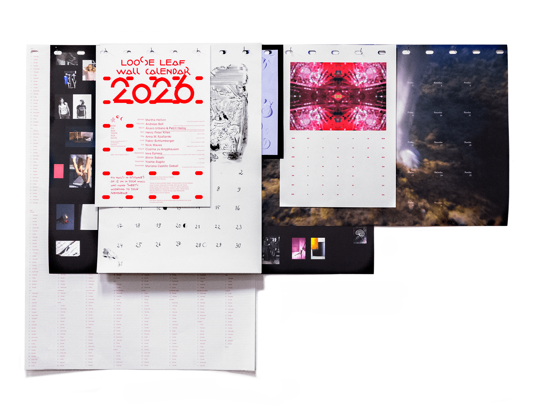 Loose Leaf Wall Calendar 2026