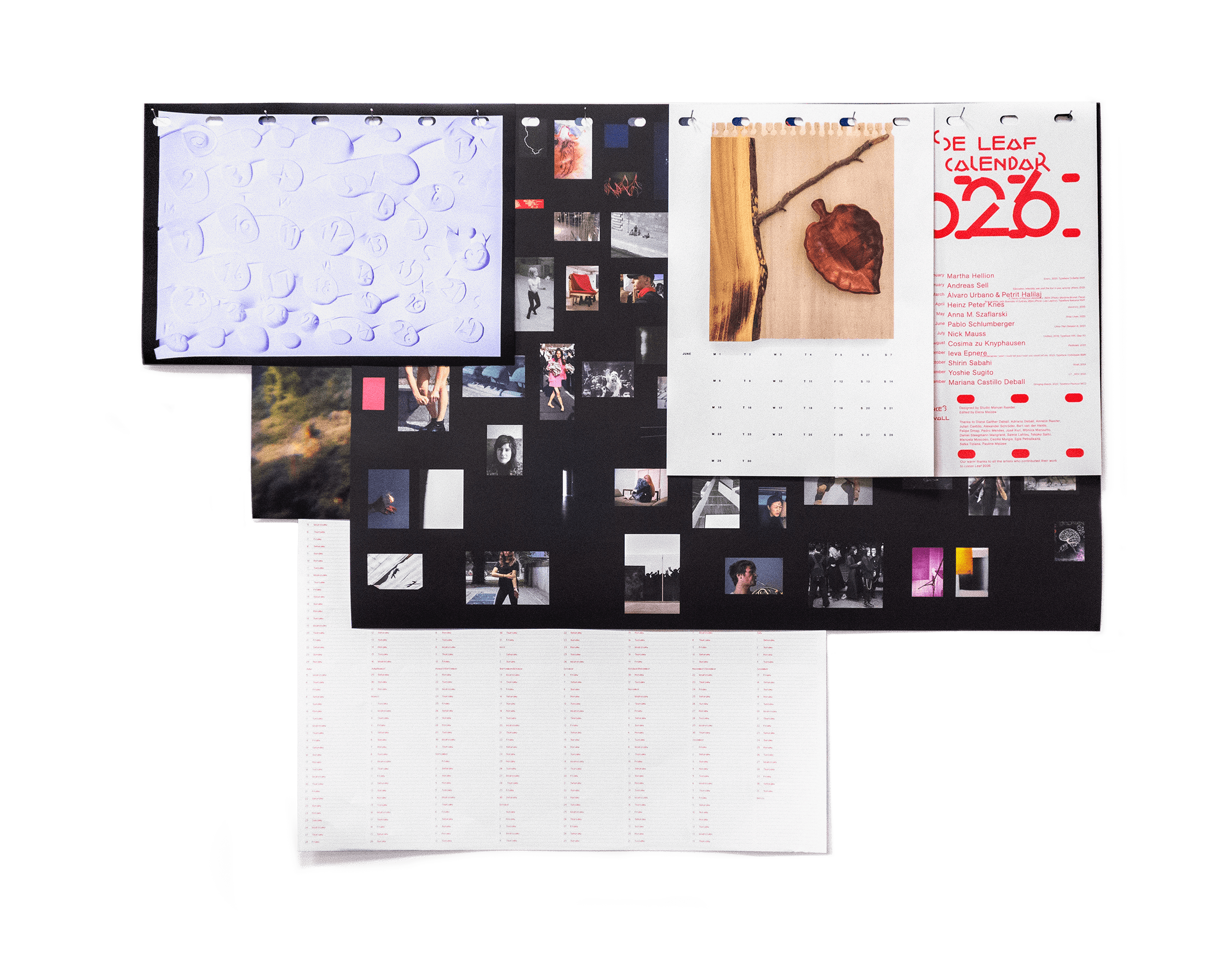 Loose Leaf Wall Calendar 2026