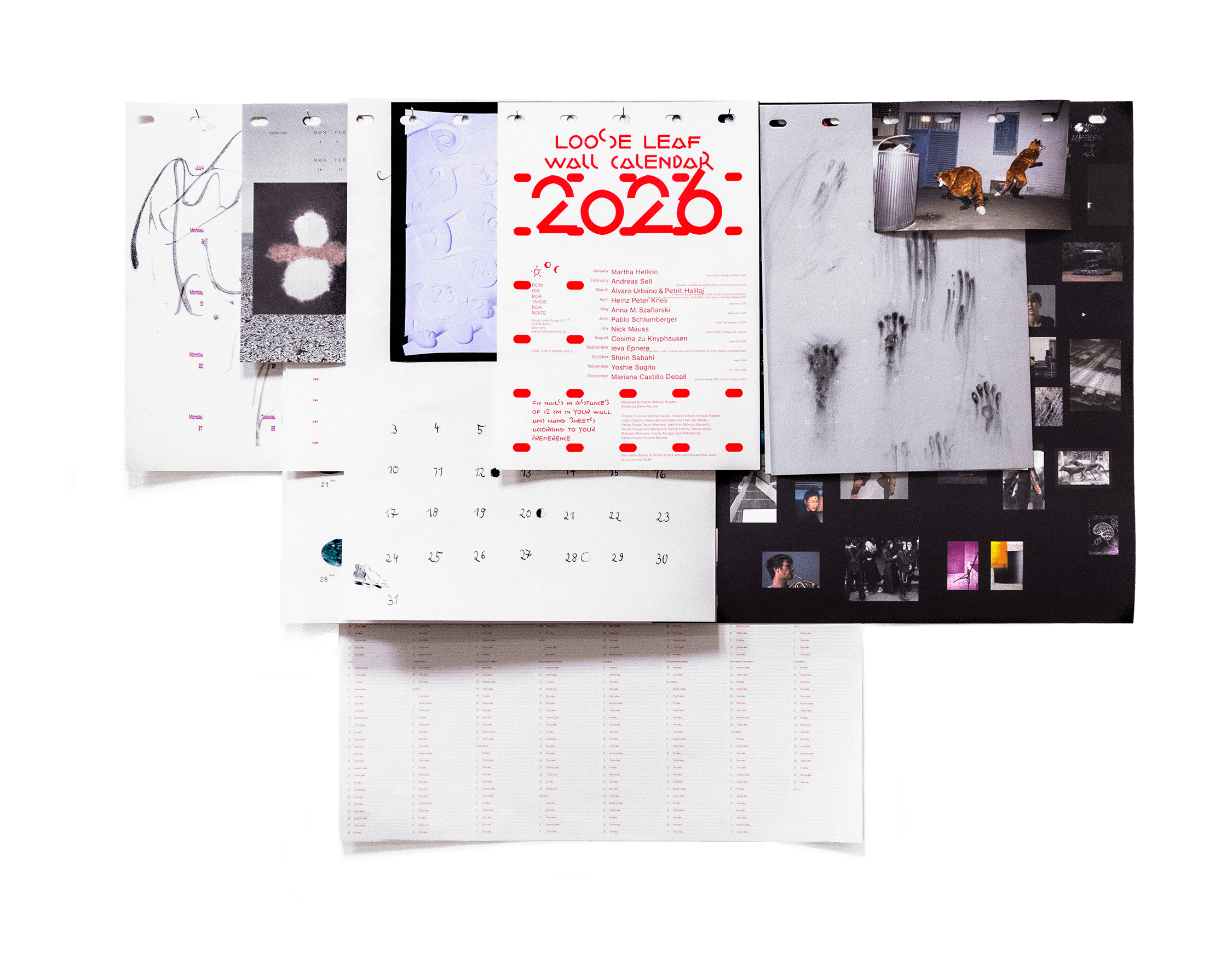 Loose Leaf Wall Calendar 2026