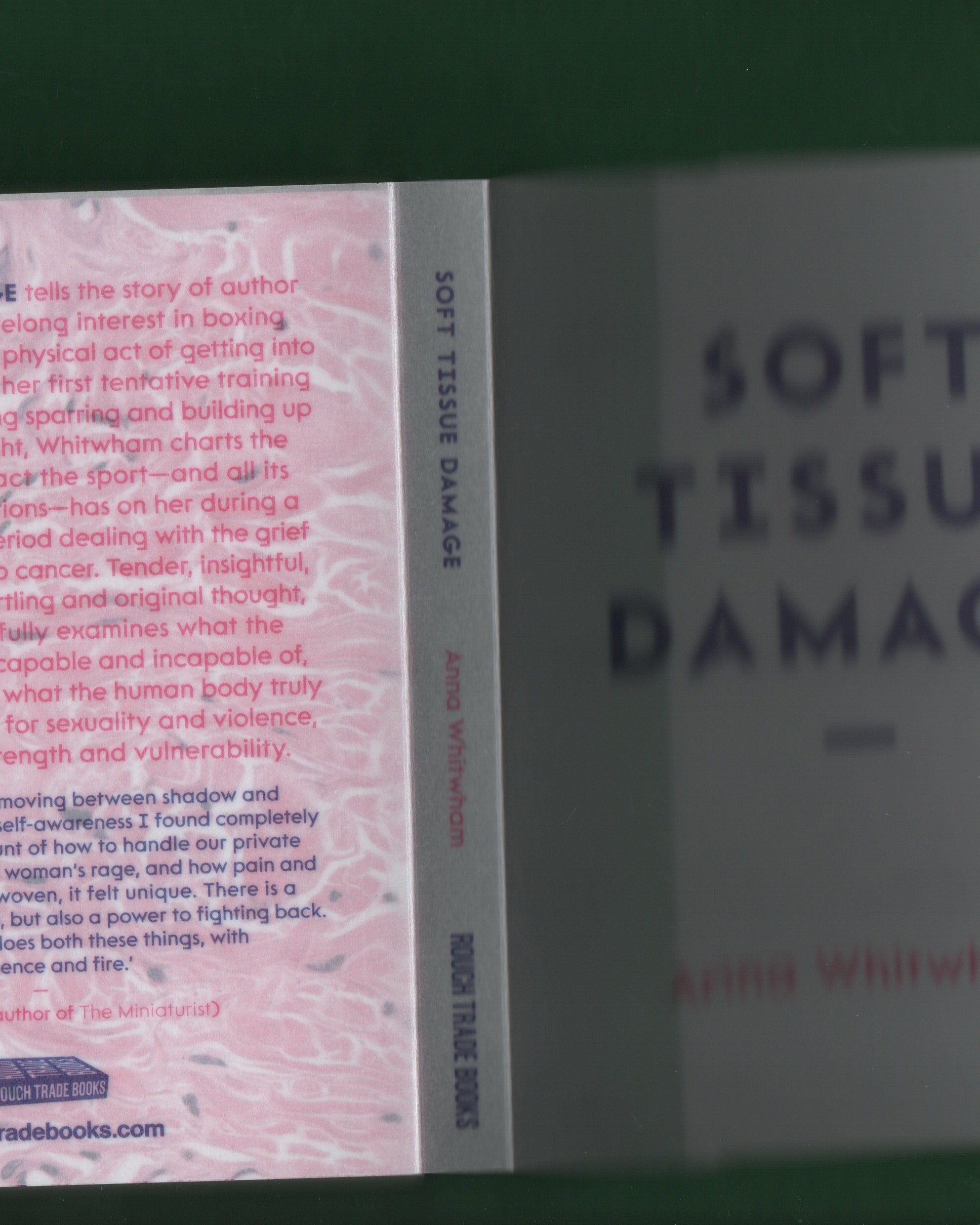 Book titled 'Soft Tissue Damage' by Whitfield Whitwham on a green background