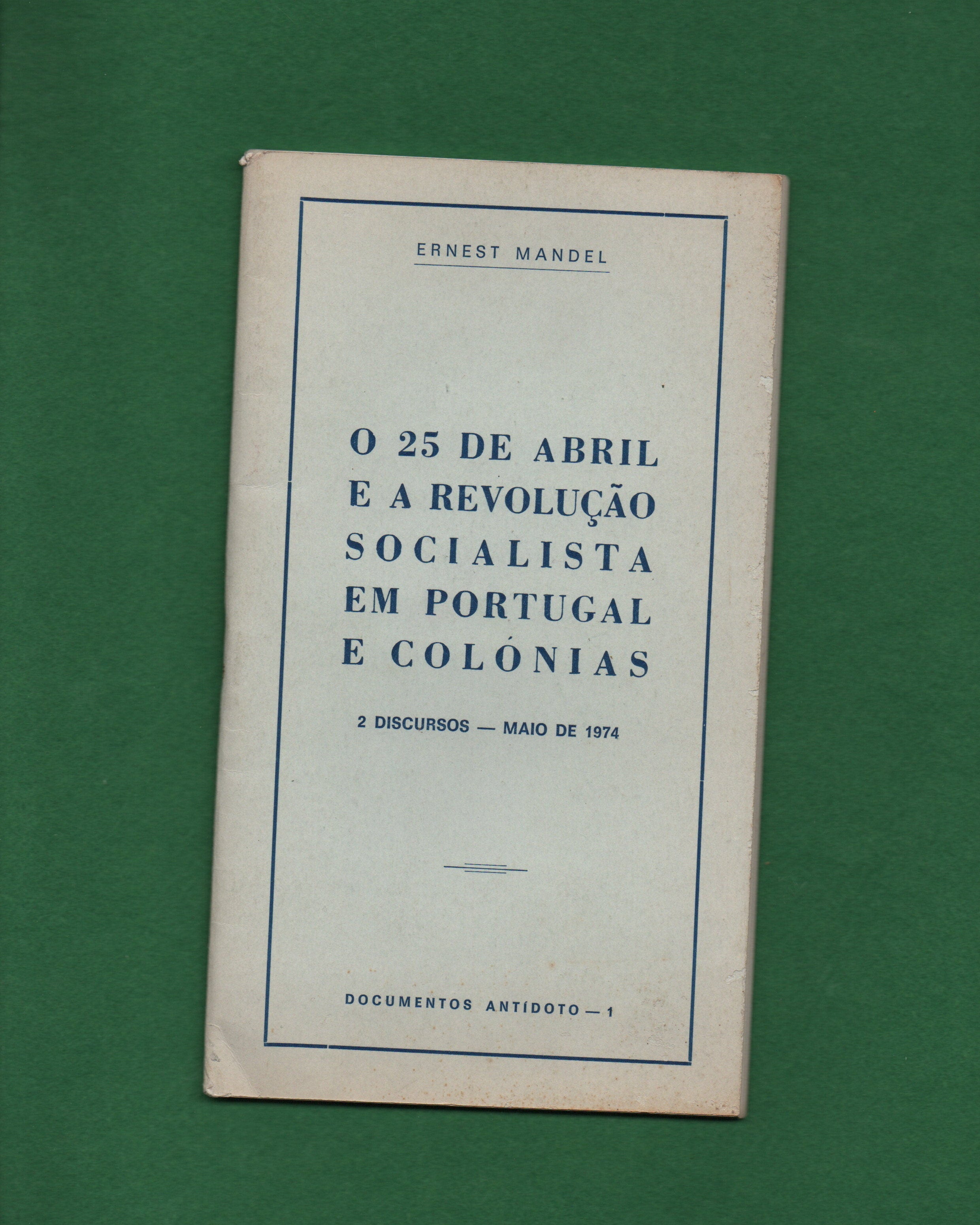 Booklet with text on a green background