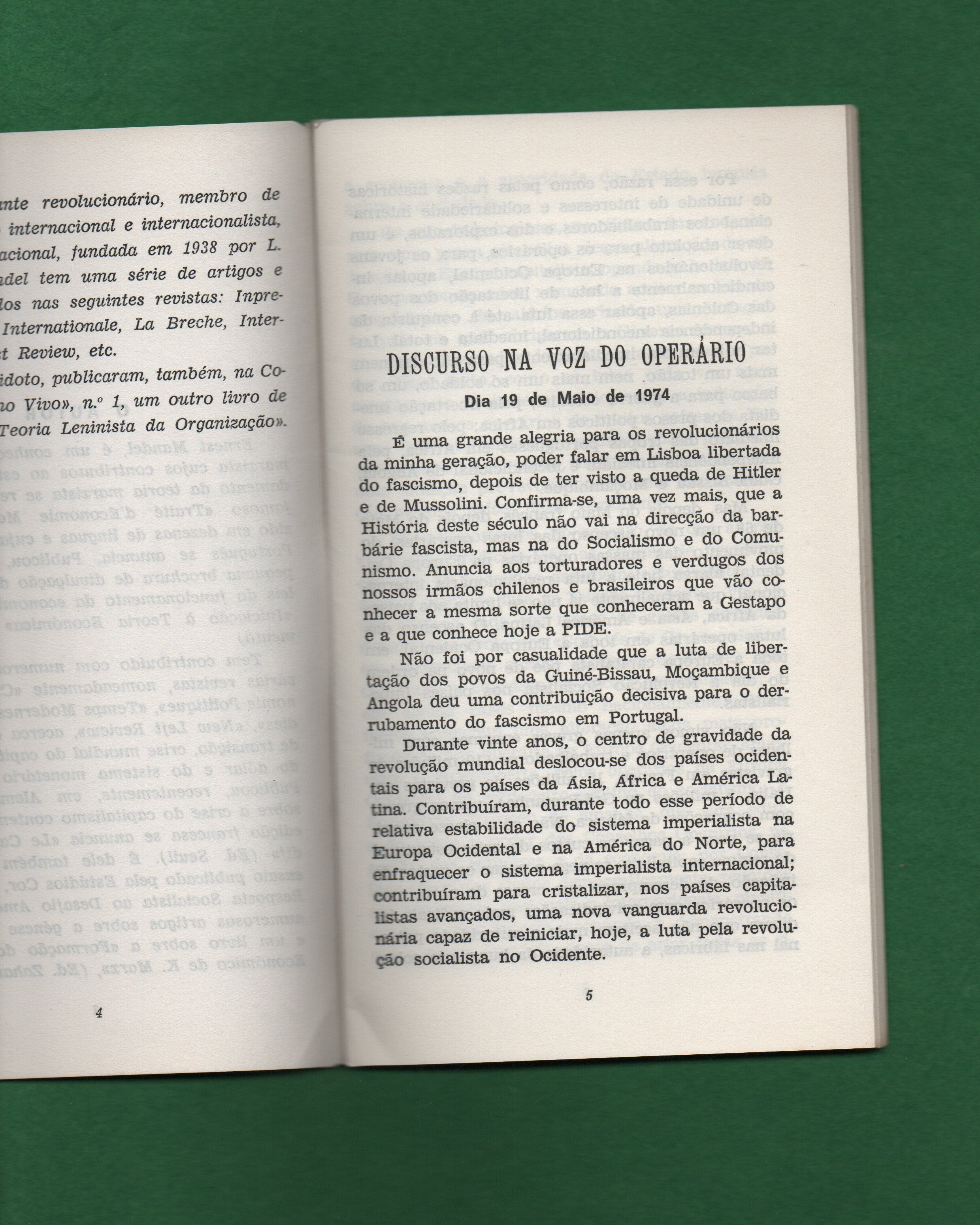 Open book with text on a green background