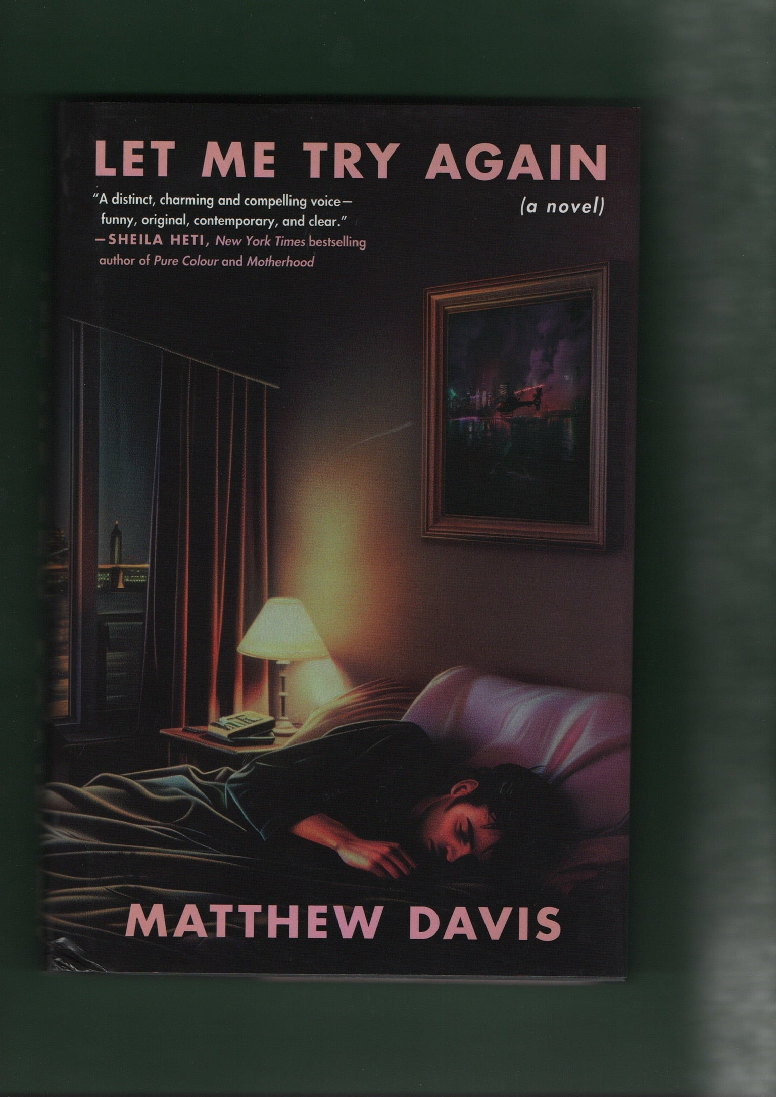 Book cover of 'Let Me Try Again' by Matthew Davis with a dark, moody scene.