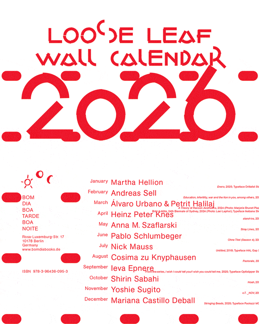 Loose Leaf Wall Calendar 2026